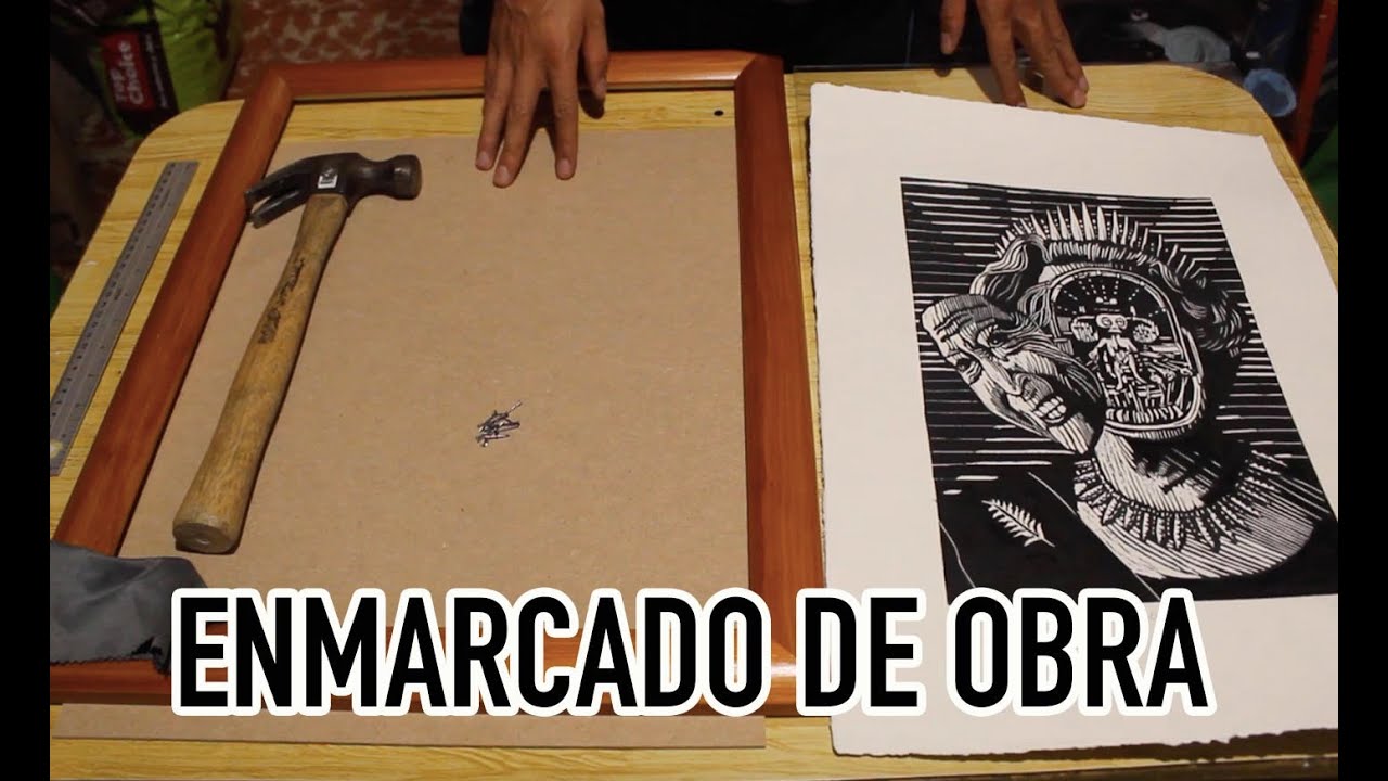 Como enmarcar una obra (grabado, dibujo o acuarela). Tutorial expres #arte #obra