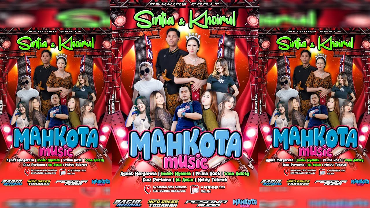 🔴LIVE MAHKOTA LIVE MUSIC | BOS REBIN DUE GAWE WEDDING PARTY SINTIA & KHOIRUL | PESONA DIGITAL AUDIO
