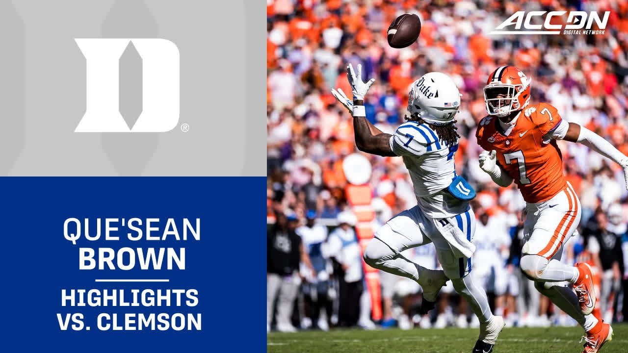 Duke WR Que'Sean Brown Highlights vs. Clemson