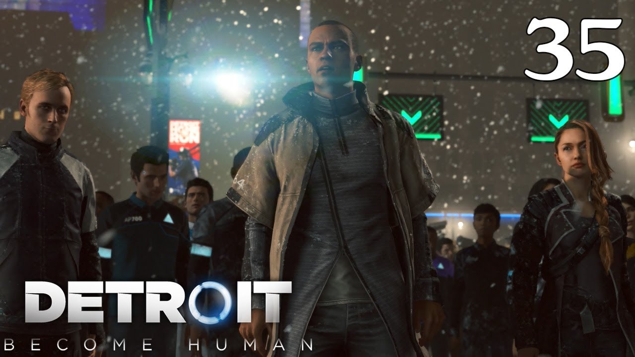 Detroit: Become Human - 100% Walkthrough: Part 35 - Battle for Detroit: Markus Demonstration