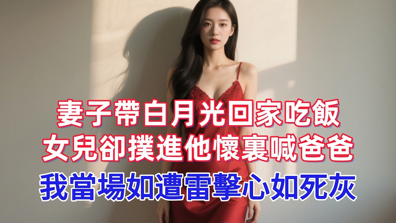妻子帶白月光回家吃飯，女兒卻撲進他懷裏喊爸爸，我當場如遭雷擊心如死灰