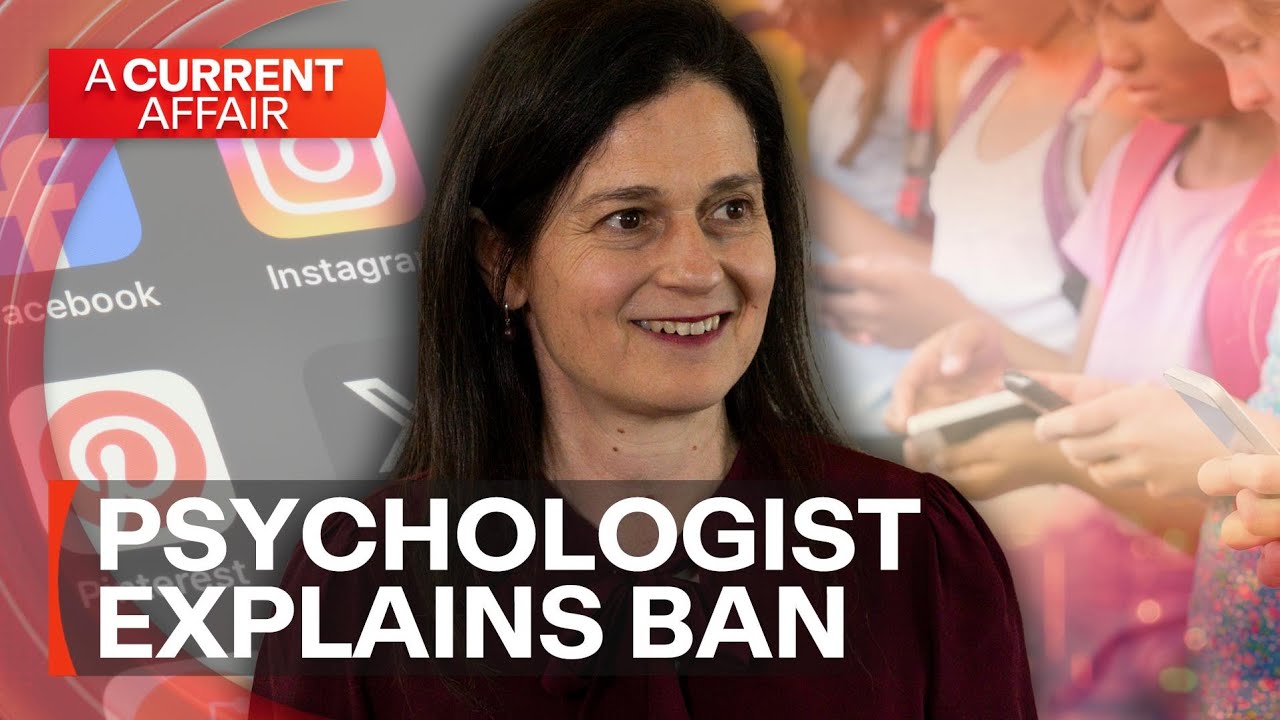 Psychologist's insight into impacts of under-16s social media ban | A Current Affair