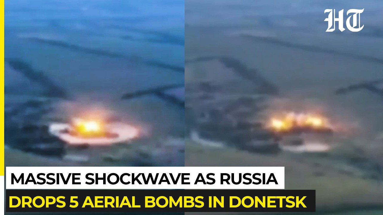 Huge Shockwave After Russia Drops Aerial Bombs In Donetsk; Kyiv Loses Bogodarovka Amid Geran Terror