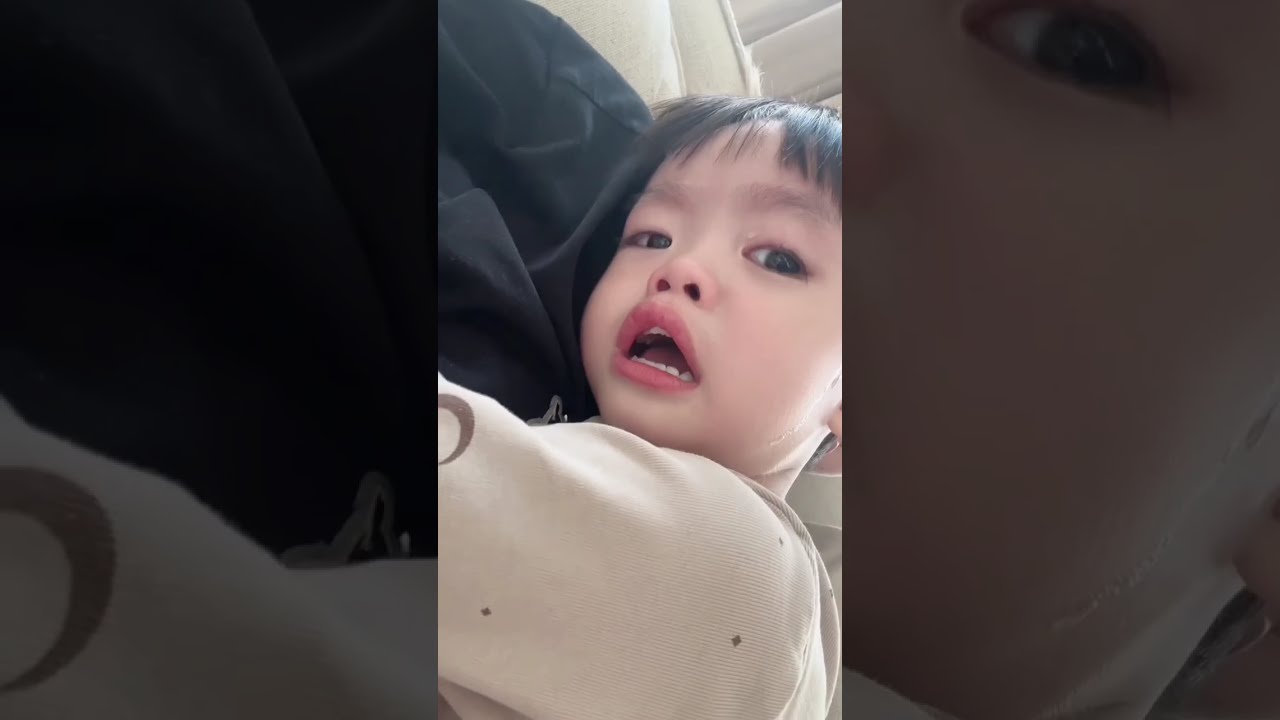 lewen宝宝生病期间不舒服，不间断有情绪想和耍赖“欺负一下”爸妈，认识到自己的错误和爸爸道歉好乖了！潘爸乐文vlog｜baby lewen&pan#dadlife#babyboy #family