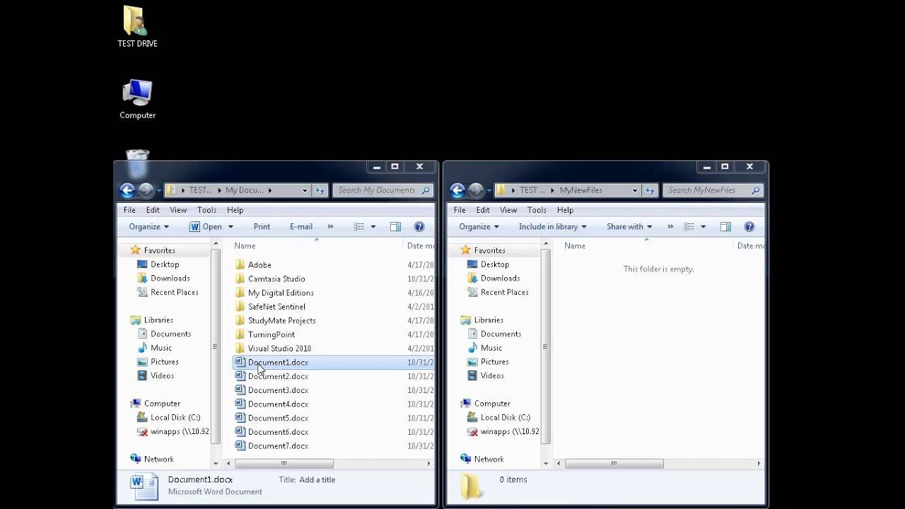 Moving Files - Windows 7