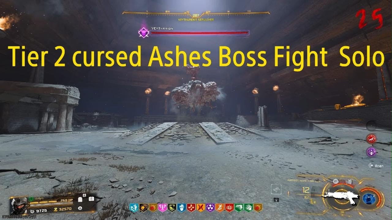 Tier 2 Cursed Mode Ashes of the Damed Boss Fight  Solo