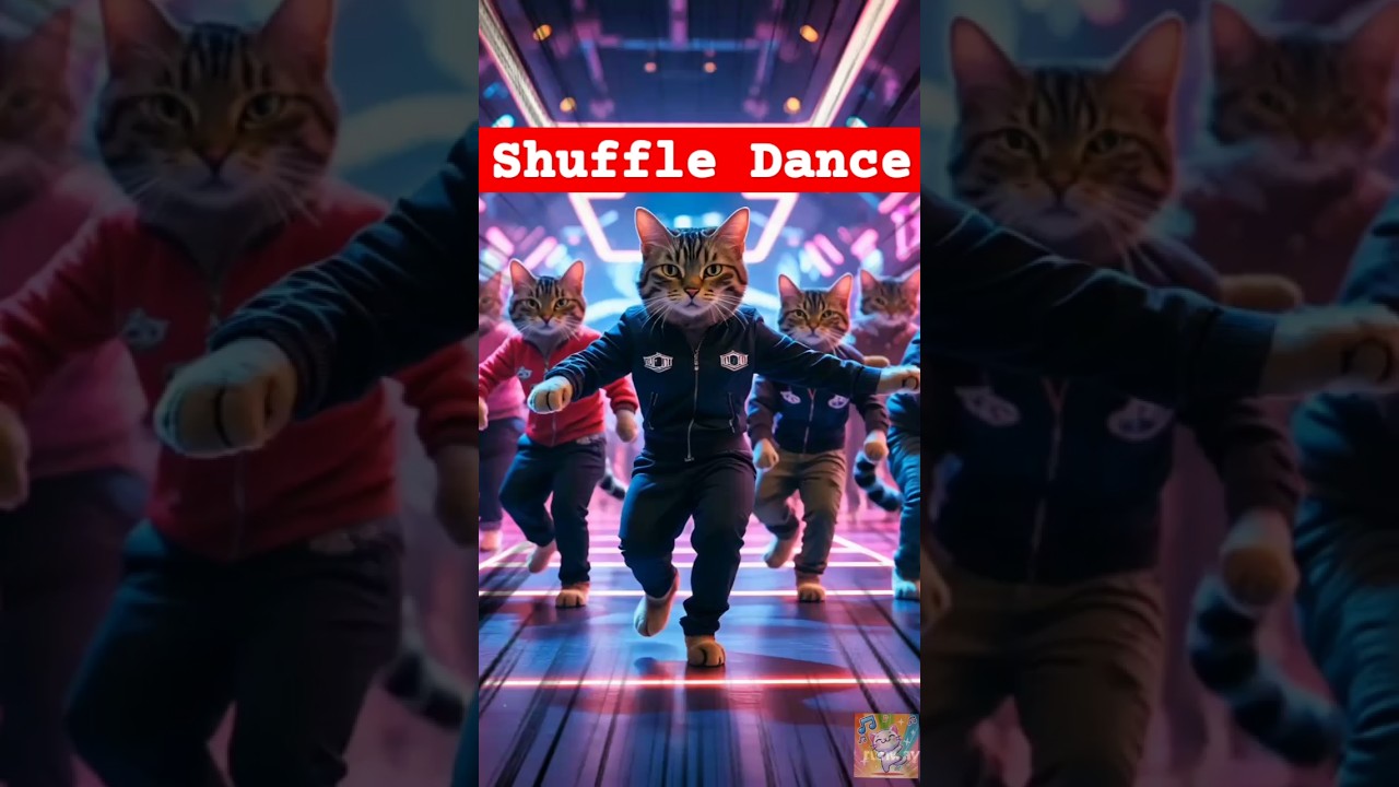 dancing cats  Shuffle Dance 💖🎶 #kitten #cute #dance #cat #shuffledance