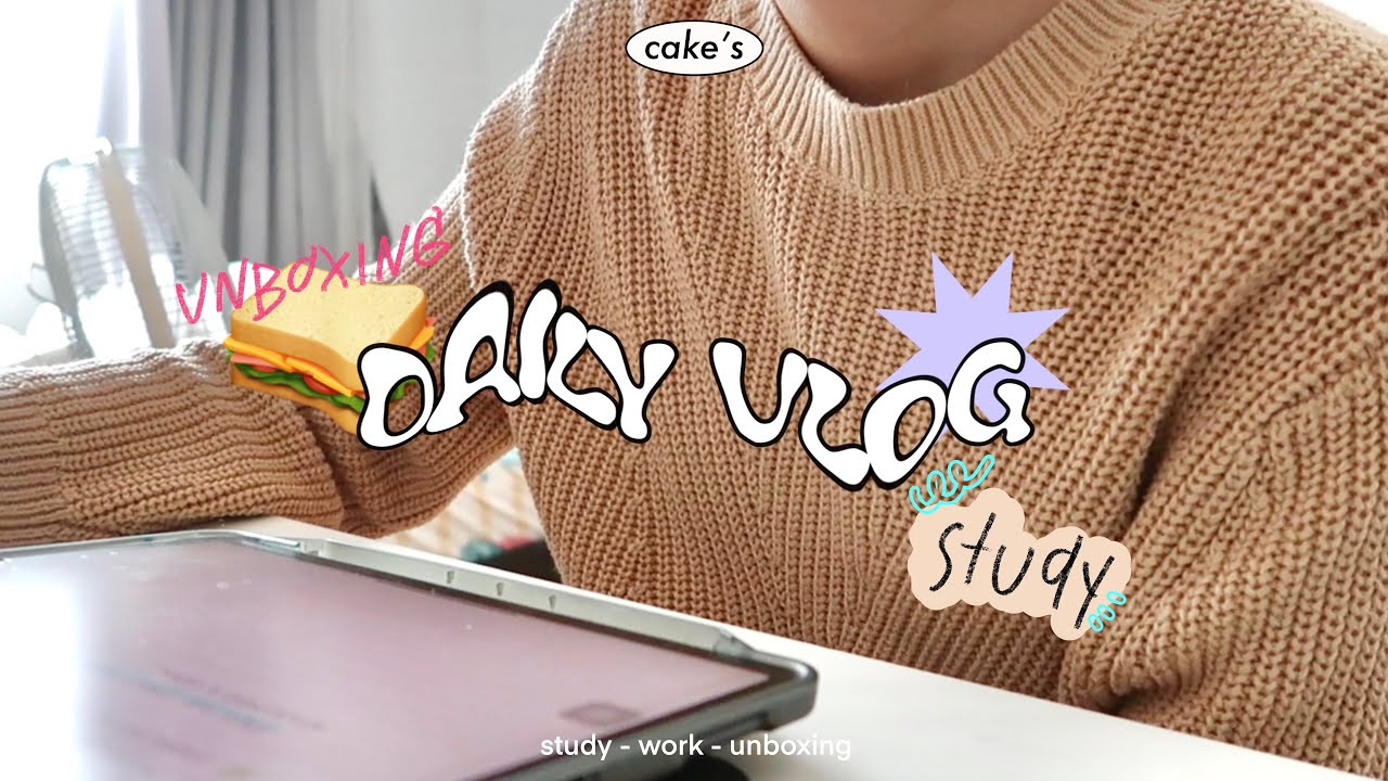 study vlog 📓• online class / เรียนออนไลน์ - unboxing GASTON LUGA 🧁