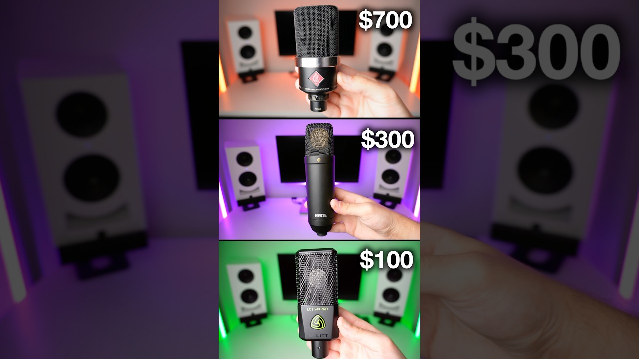$100 vs $300 vs $700 Mic (Singing Vocals)
