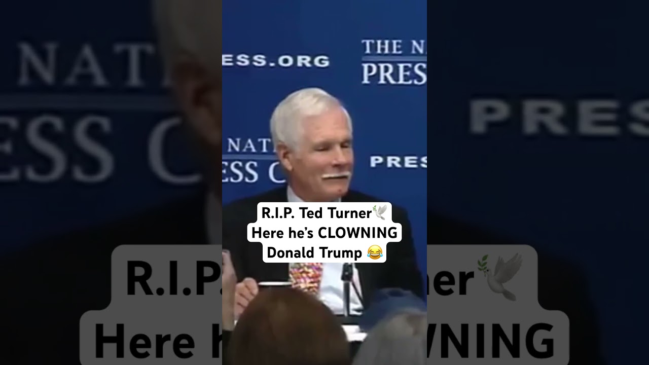 Ted Turner CLOWNING Trump &hellip; RIP 🕊️ #tedturner #trump #democrats