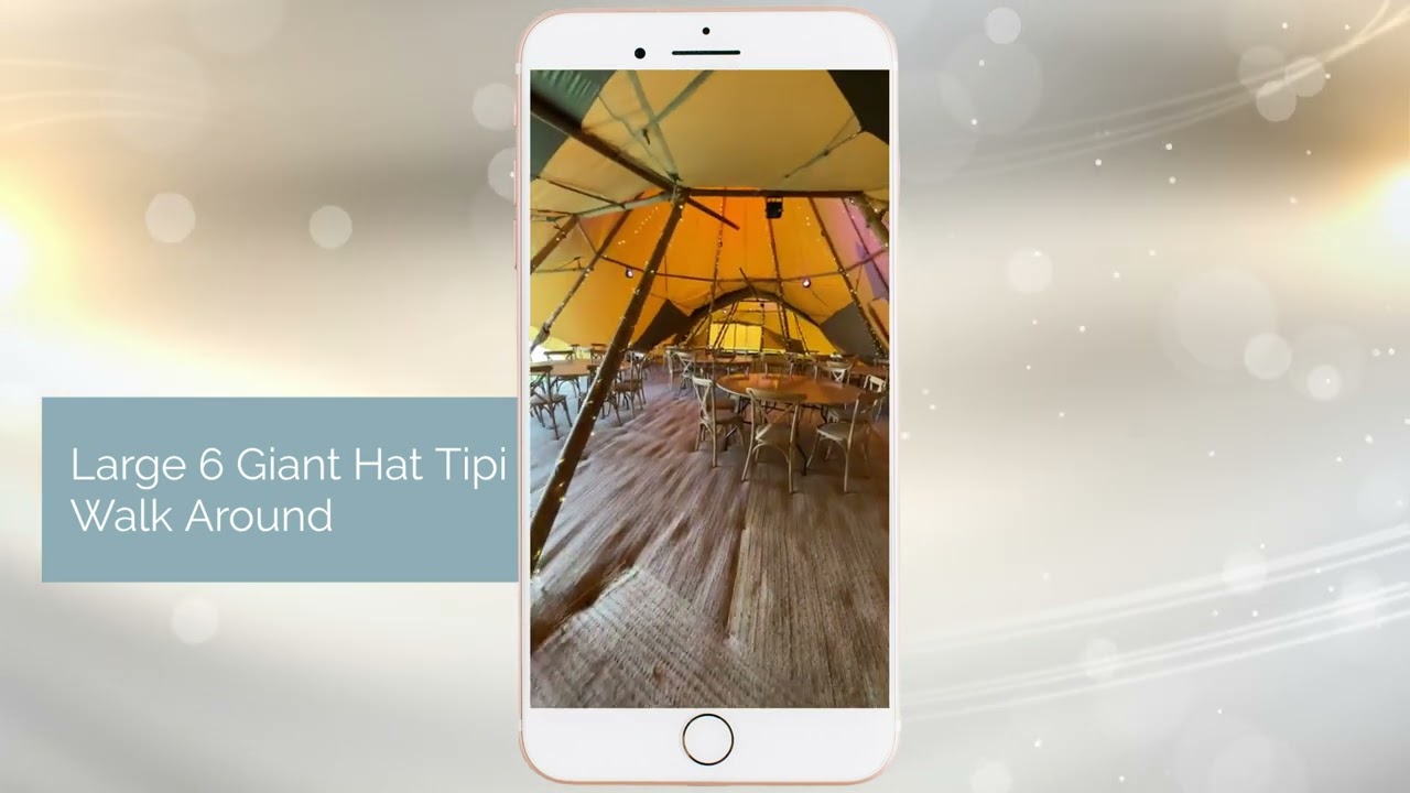 Large Tipi Set-up of 6 Giant Hat Tipis