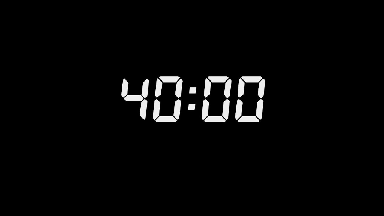 40 Minute Focus Countdown for ADHD | No Distractions | White Noise
