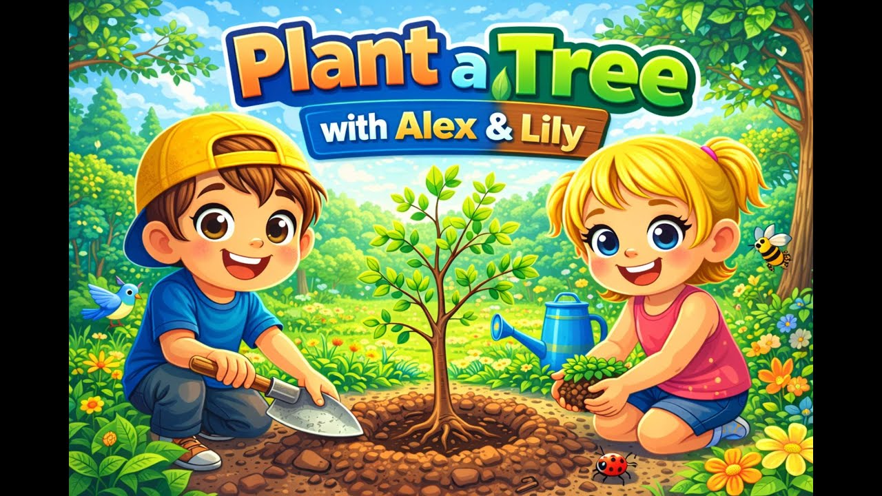 Plant a Tree 🌱 | Learn to Care for Nature with Alex and Lily | Kids Environmental Education