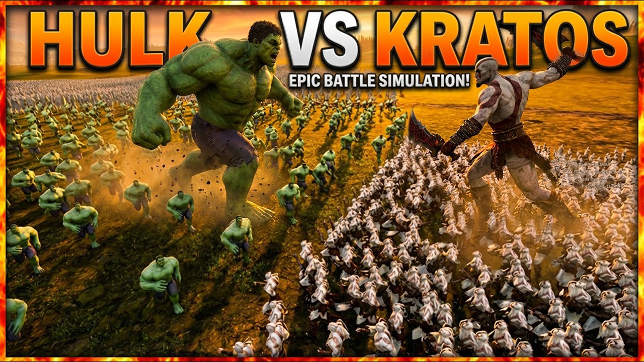 God of War Unleashed: 1,000 Kratos vs 20,000 Hulks