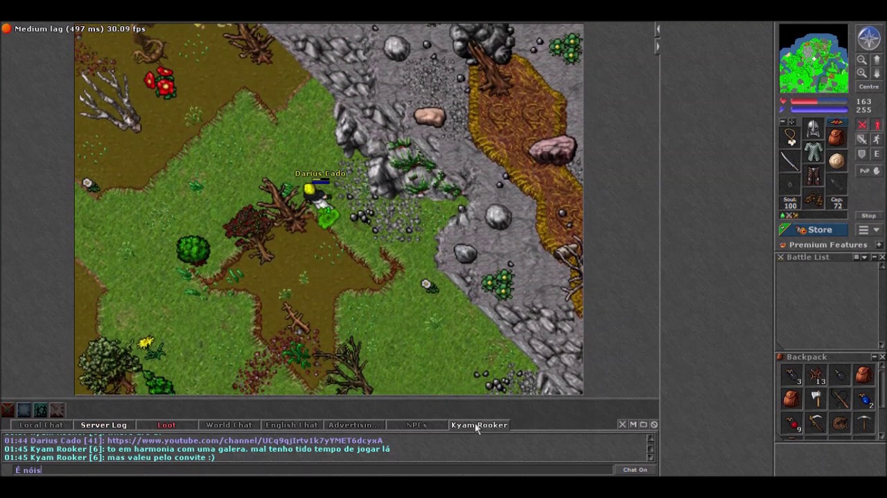 Tibia - Rookgaard - Boss Check (Killed Rottie the Rotworm)