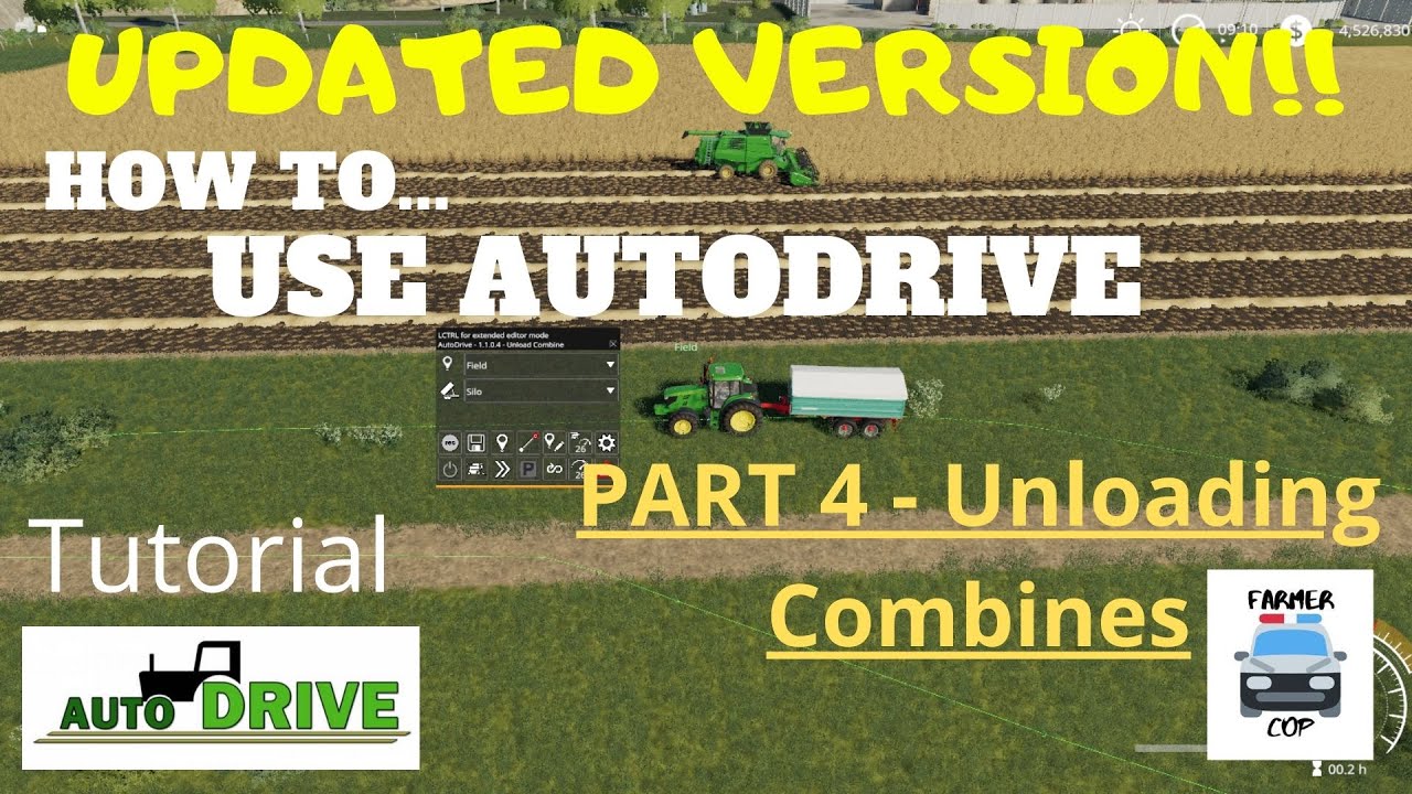 UPDATED VERSION!! How to Use AutoDrive in Farming Simulator 19!! - Part 4, Unloading Combines