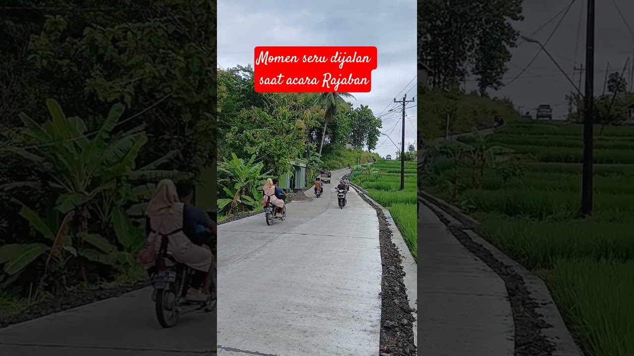 Momen seru di jalanan ramai mau mengunjungi acra Rajaban 