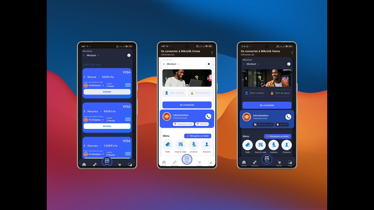 Mikrotik hotspot template 22 - login page - portail captif
