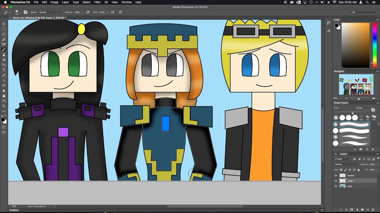 Speed Art - Thank You Telltale Games! (Minecraft: Story Mode Speed Art)