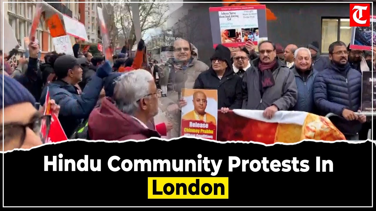 London: Indian, Bangladeshi Hindu Community Protests Outside Bangladesh High Commission