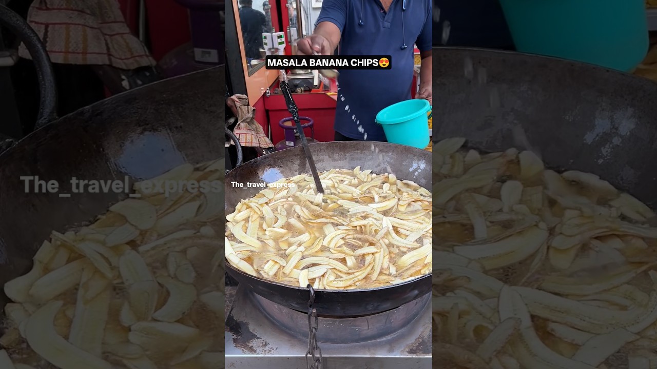 MASALA BANANA CHIPS 😍| Indian Street Food #trending #shortvideo #shorts #viralvideo