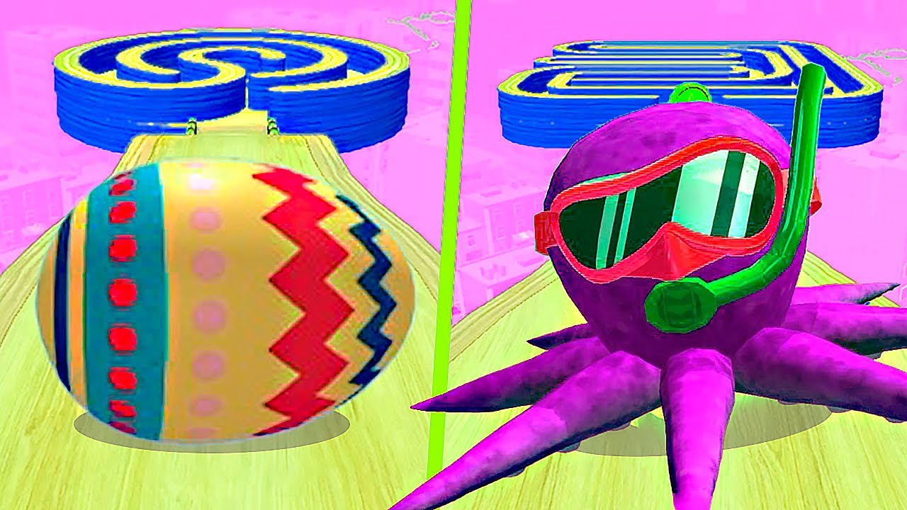 Going Ball vs Rolling Ball Master: 🐙Octopus Ball vs 🥚Egg Ball! Race-722