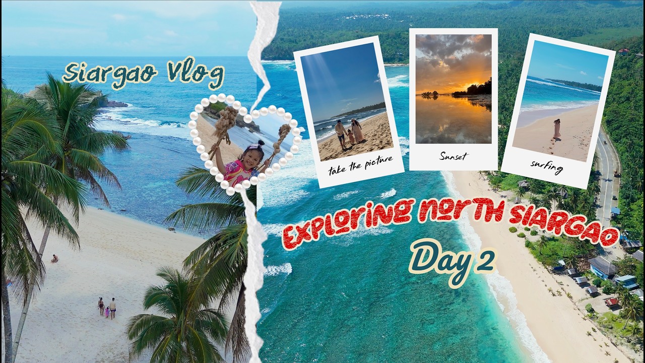 Day 2 North Siargao Adventure | Pasikon Beach, Pacifico, Coconut Road & Sunset 🌴🏄‍♀️