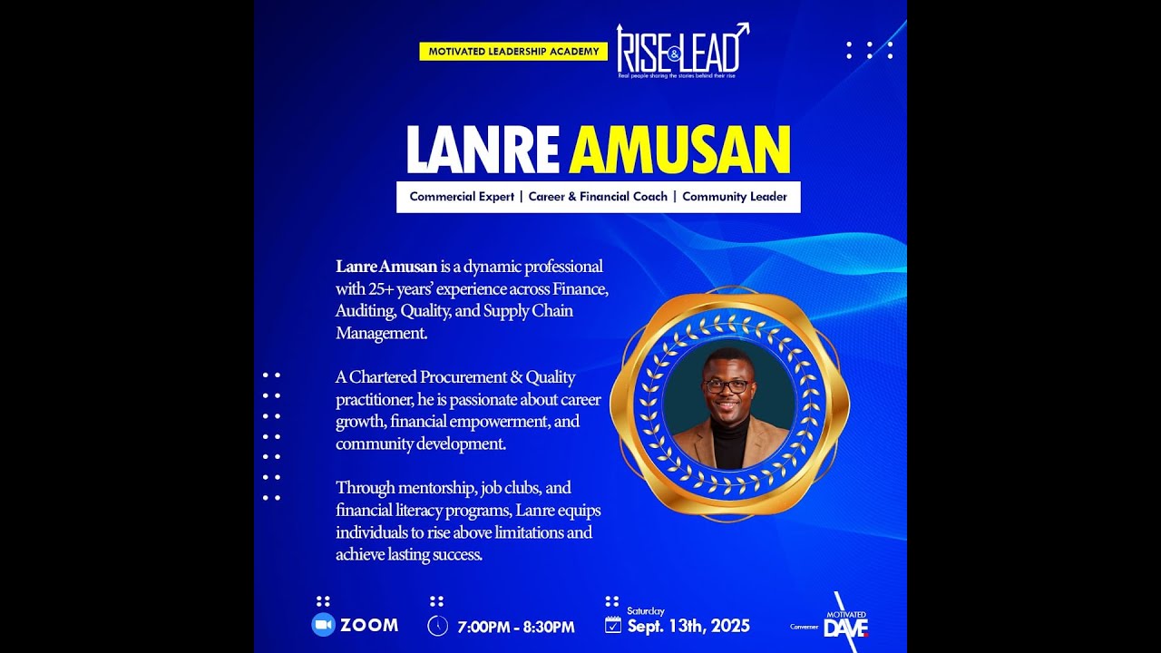 Rise and Lead | Lanre Amusan