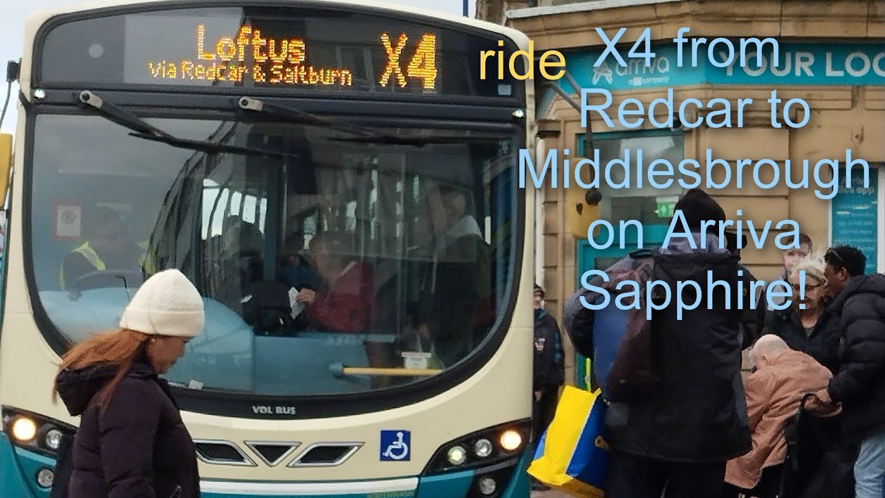 The Arriva Sapphire X4 ride from Redcar to Middlesbrough bus station