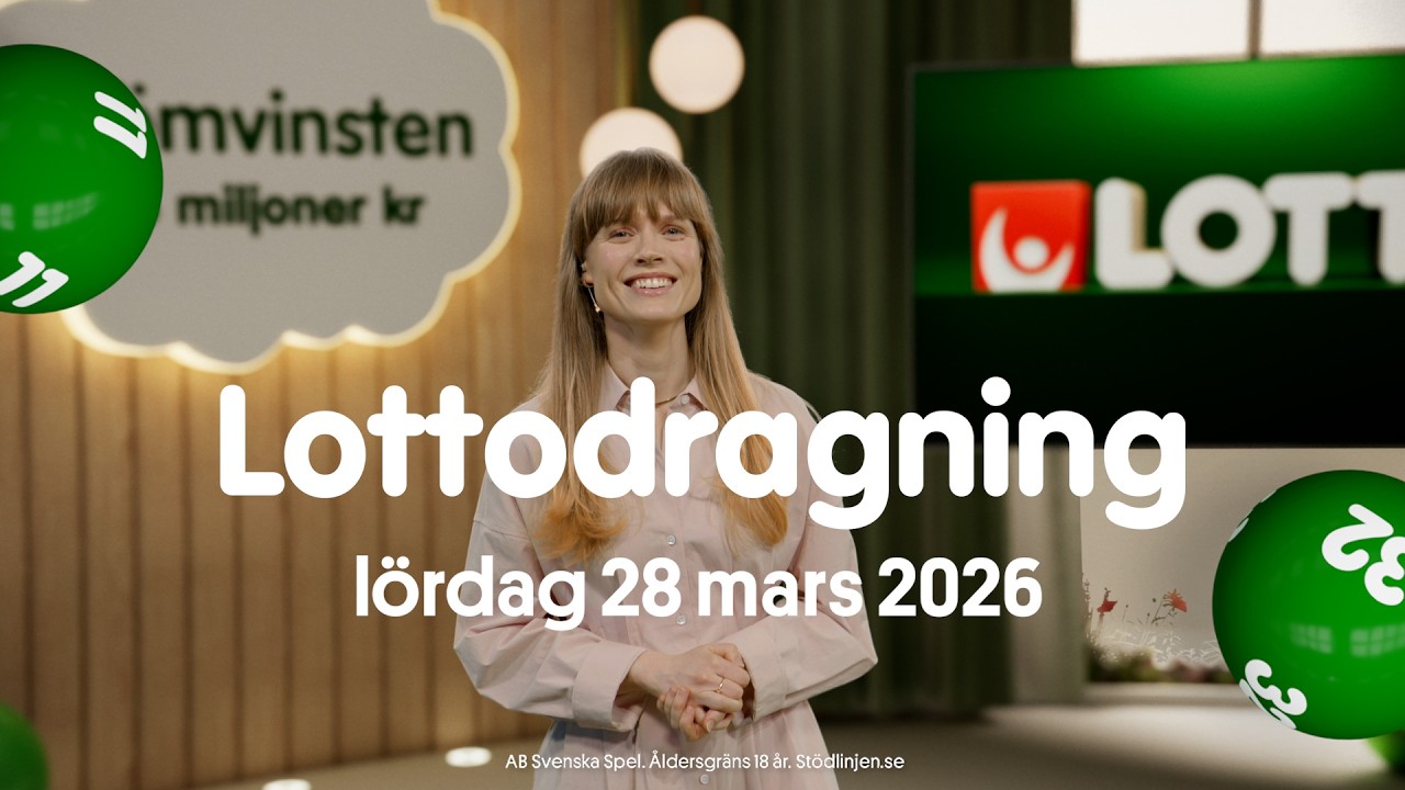 Lotto l&ouml;rdag 28 mars 2026 | Lottodragningen