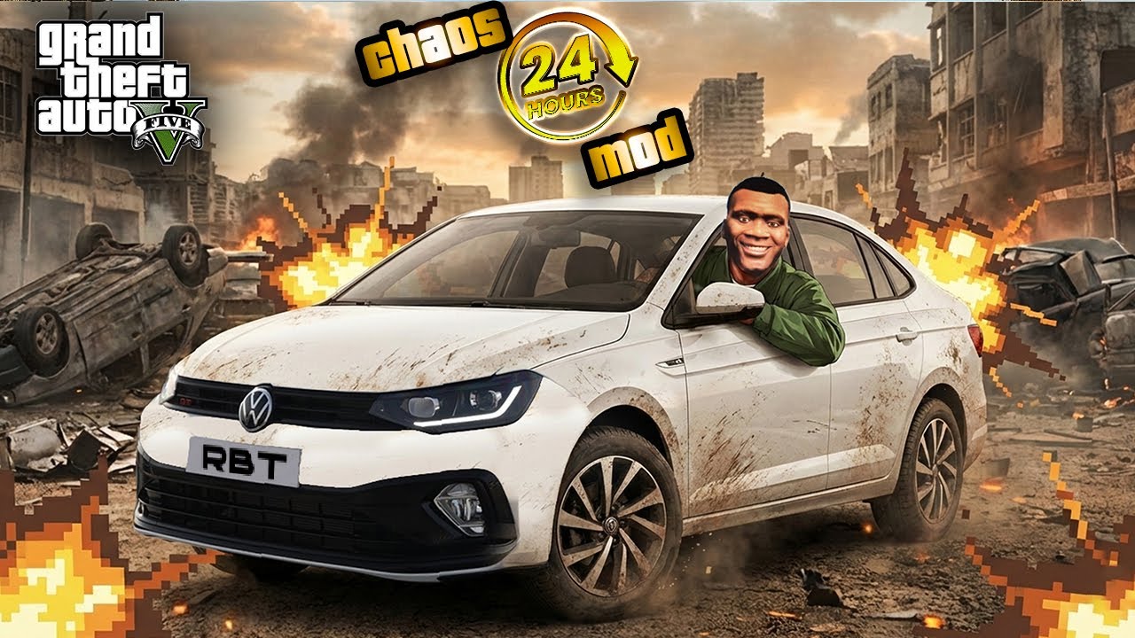 I Survived 24 Hours in CHAOS MOD with My VW Virtus GTA 5 Tamil