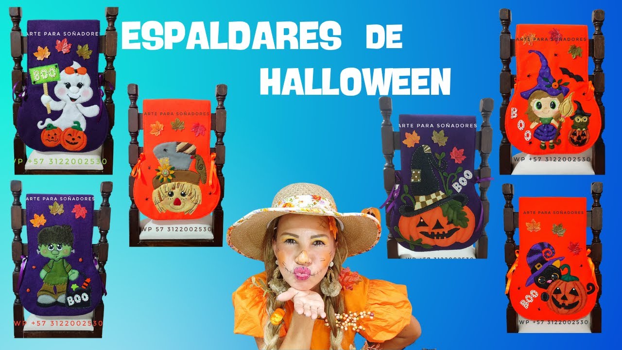 COMO HACER ESPALDARES PARA SILLAS DE HALLOWEEN ( 2023)  (ARTE para soñadores)