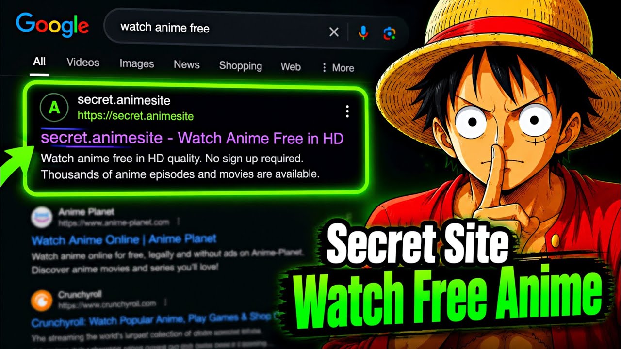 🤫 Secret Site to Watch FREE ANIME