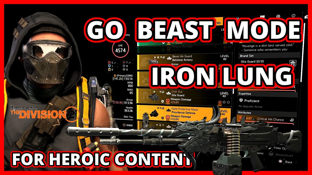 Unleash Beast Mode With This Division 2 Iron Lung Build Year 6 Season 3 !
