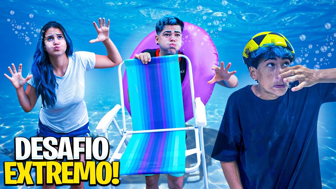 PASSAMOS 24 HORAS FAZENDO DESAFIOS DEBAIXO D’ÁGUA*conseguimos ?