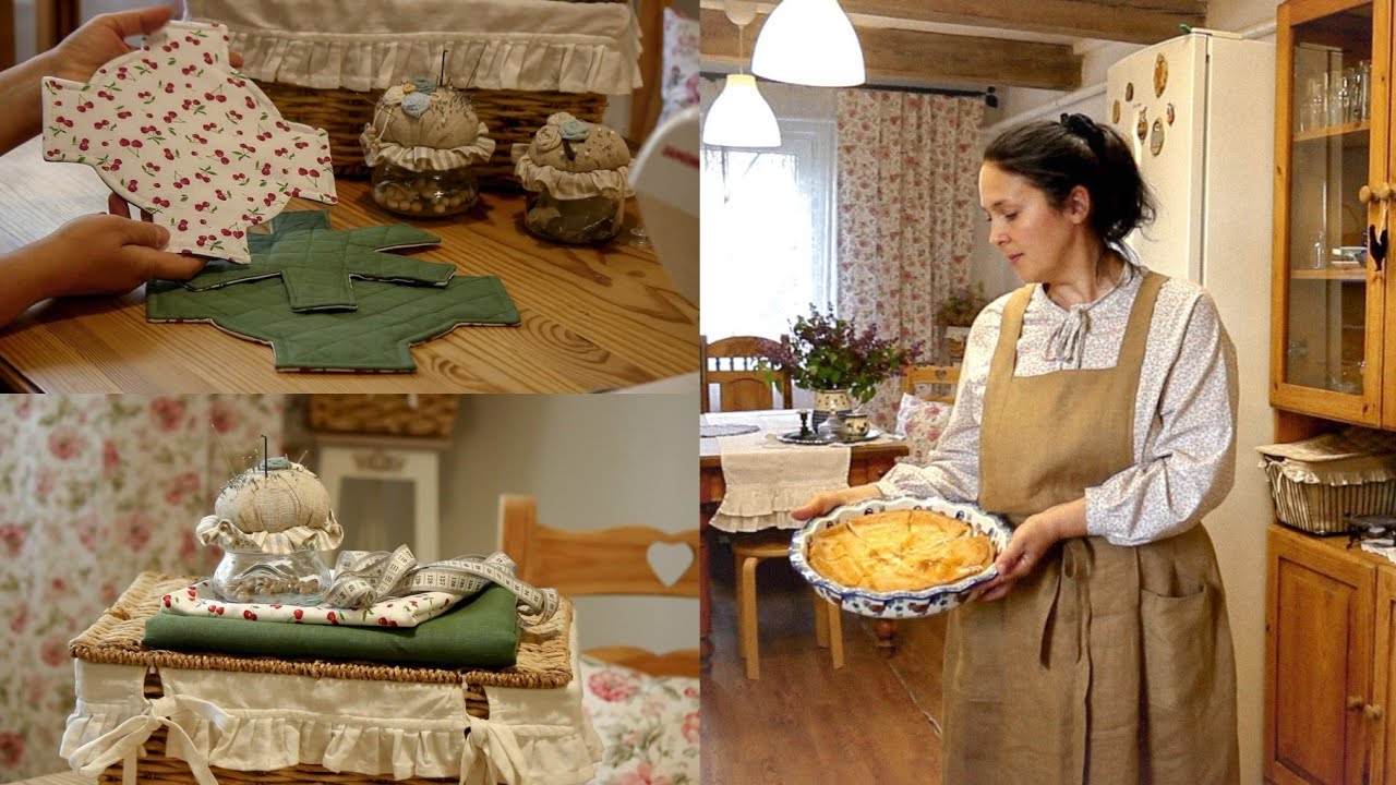 Proste i niespieszne życie w starym wiejskim domu. M&oacute;j kwitnący ogr&oacute;d. Szycie i gotowanie