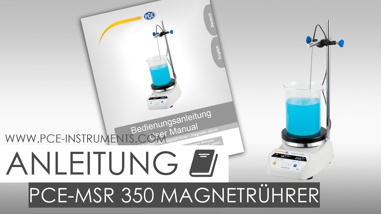 Bedienungsanleitung Magnetr&uuml;hrer PCE-MSR 350 | PCE Instruments