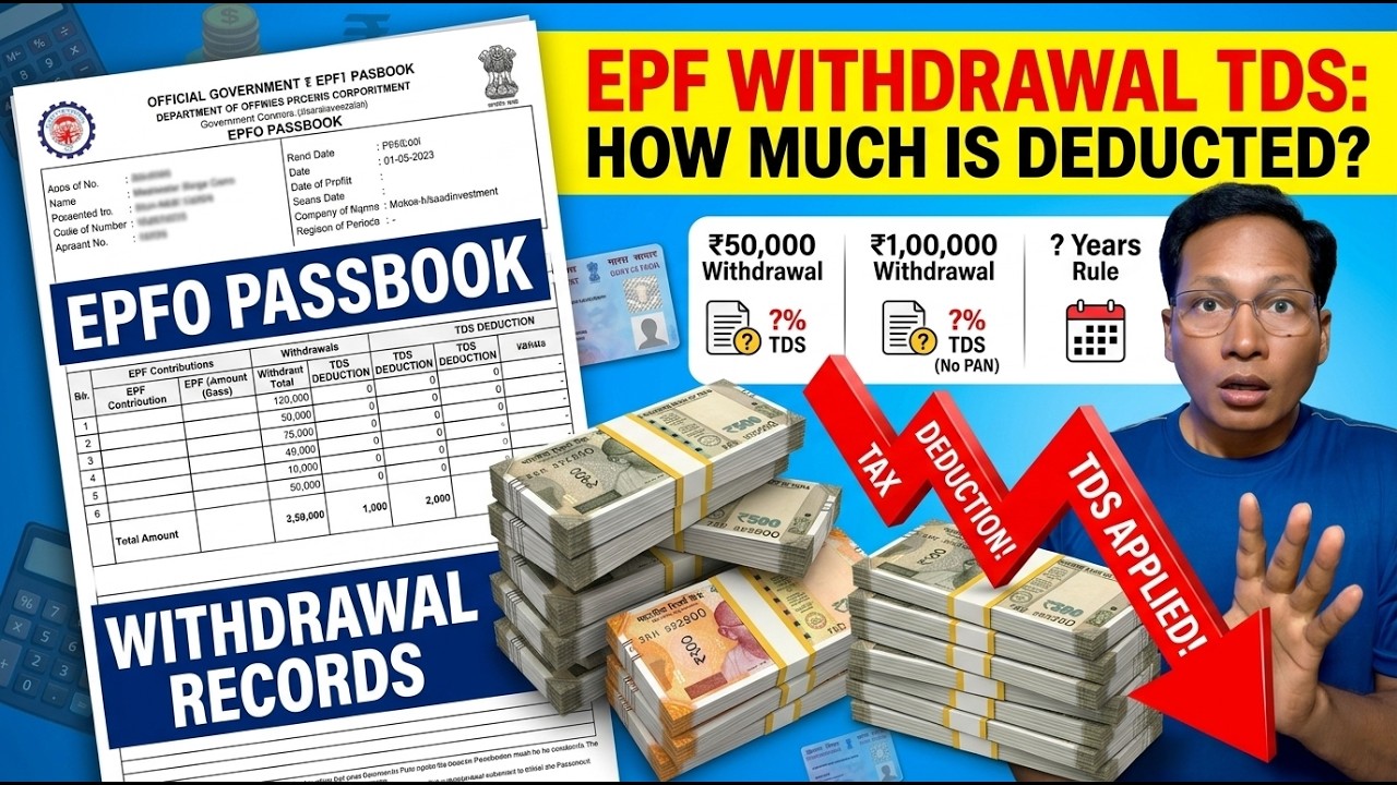 EPF Withdrawal Tax Rules & Guide in Telugu || How much TAX Deduct on PF withdrawal 2026