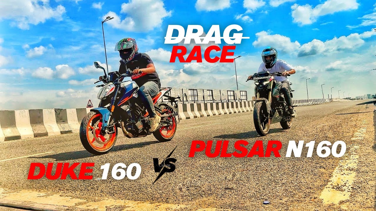 DUKE 160 vs Pulsar N160 🔥 Drag Race | Who’s the Real King of 160cc? 🏍️⚡