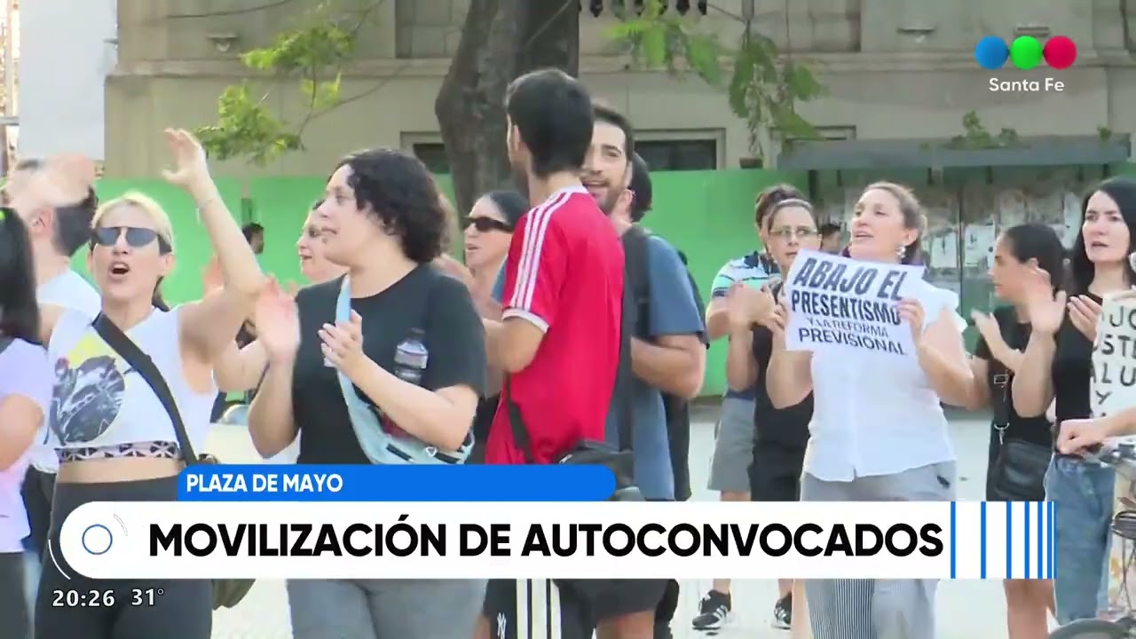Movilización de autoconvocados en Plaza de Mayo