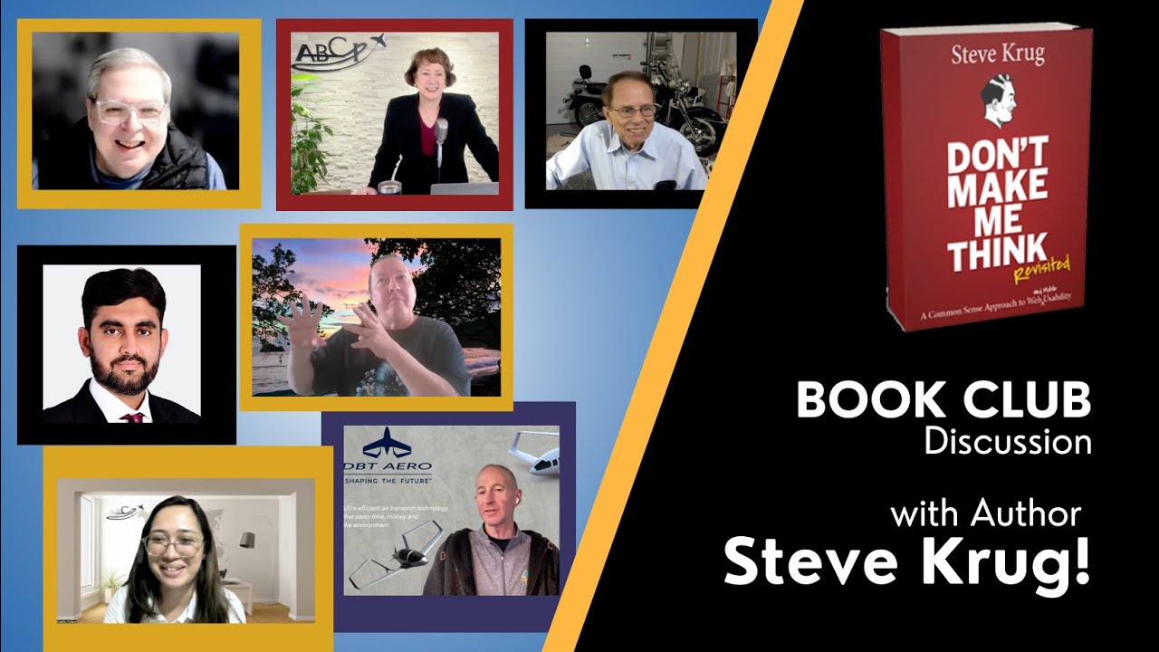 Book Club -   Don't Make Me Think with Author Steve Krug