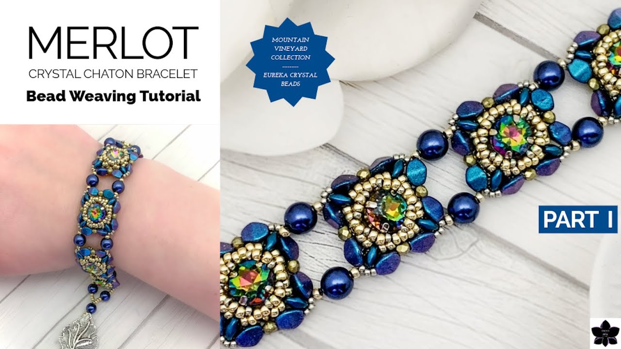 How to: Merlot 🍷 Crystal Chaton Beaded Bracelet Tutorial - Part I