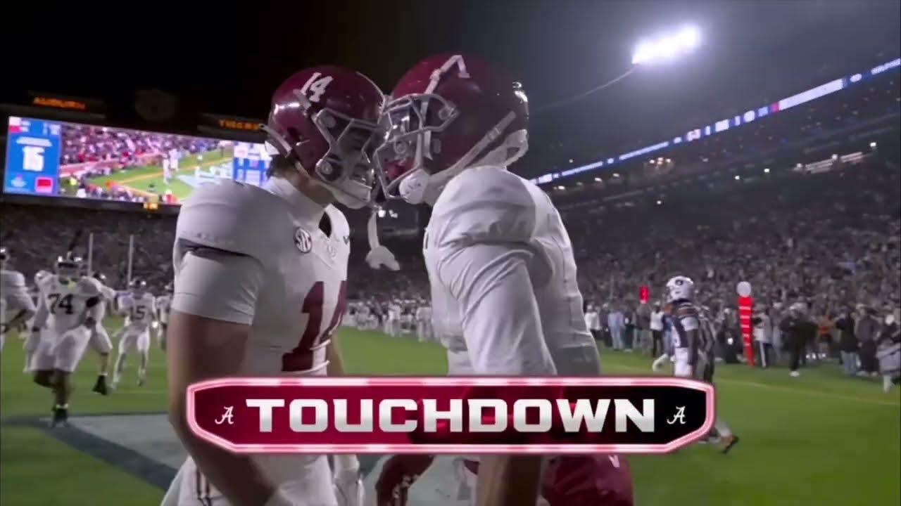 Ty Simpson 2025 CFB Game Highlights vs Auburn