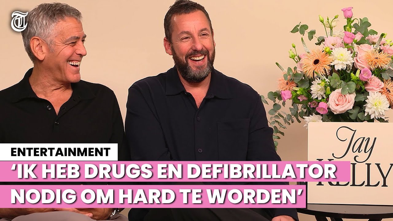 George Clooney en Adam Sandler gaan stuk tijdens interview: ‘Het gaat altijd mis met een erectie’