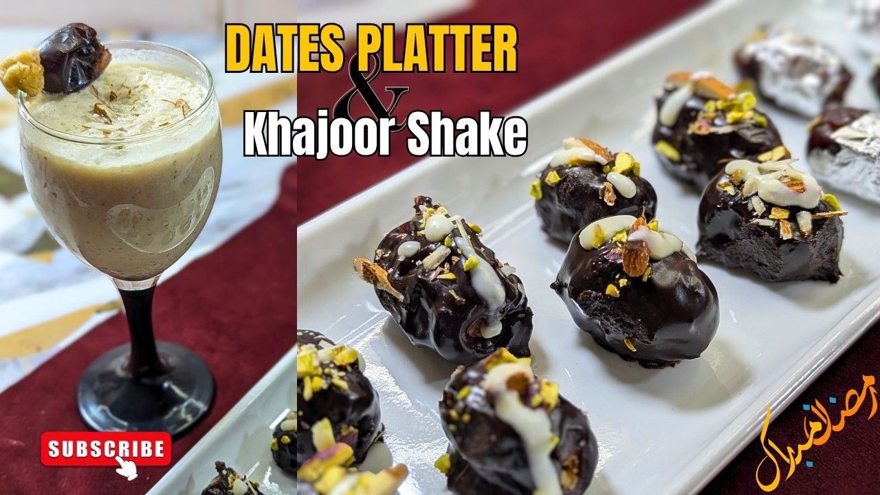 Ramazan Special Dates platter | Iftar Dates  & Khoya Shake |  Stuffed Dates