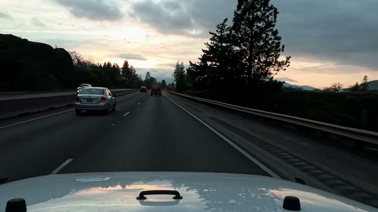 The Dalles to Hood River, along side of the Columbia River