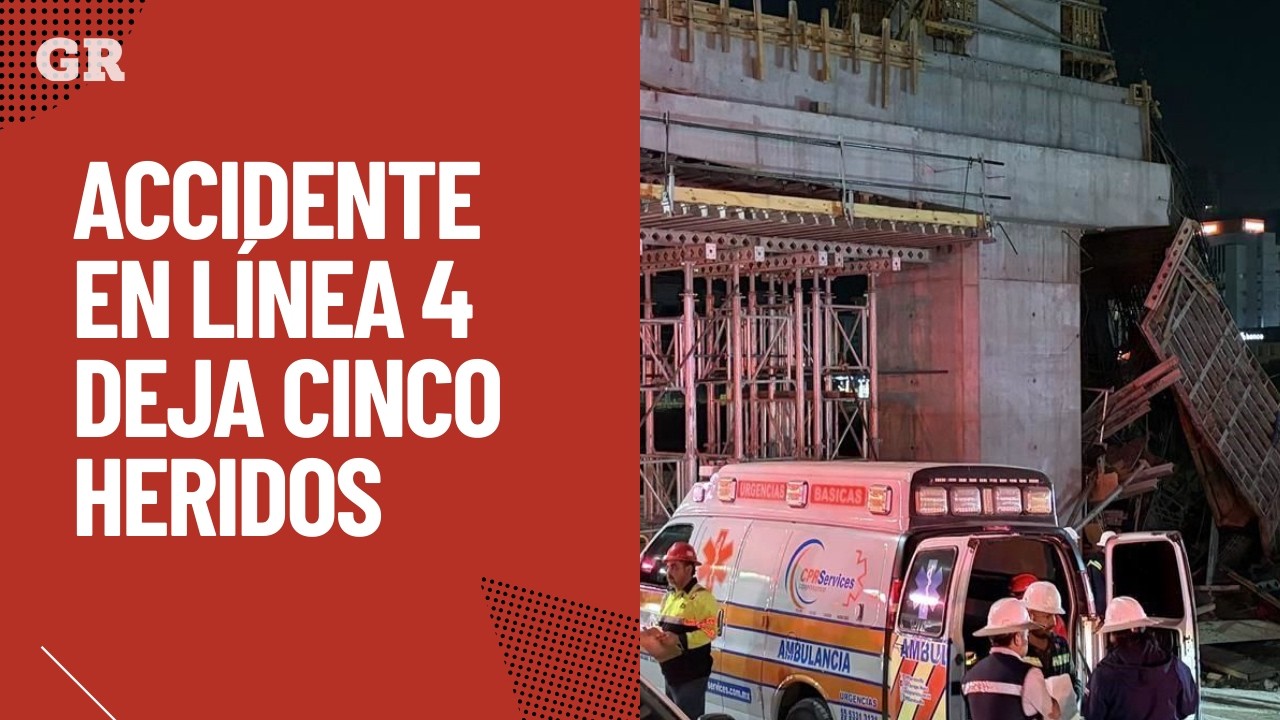 Accidente en Línea 4 deja cinco heridos