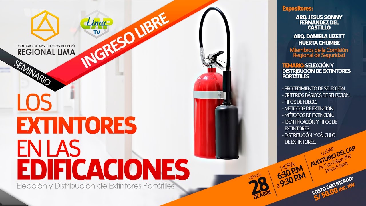 LOS EXTINTORES EN LAS EDIFICACIONES - VIERNES 28 DE ABRIL DEL 2017