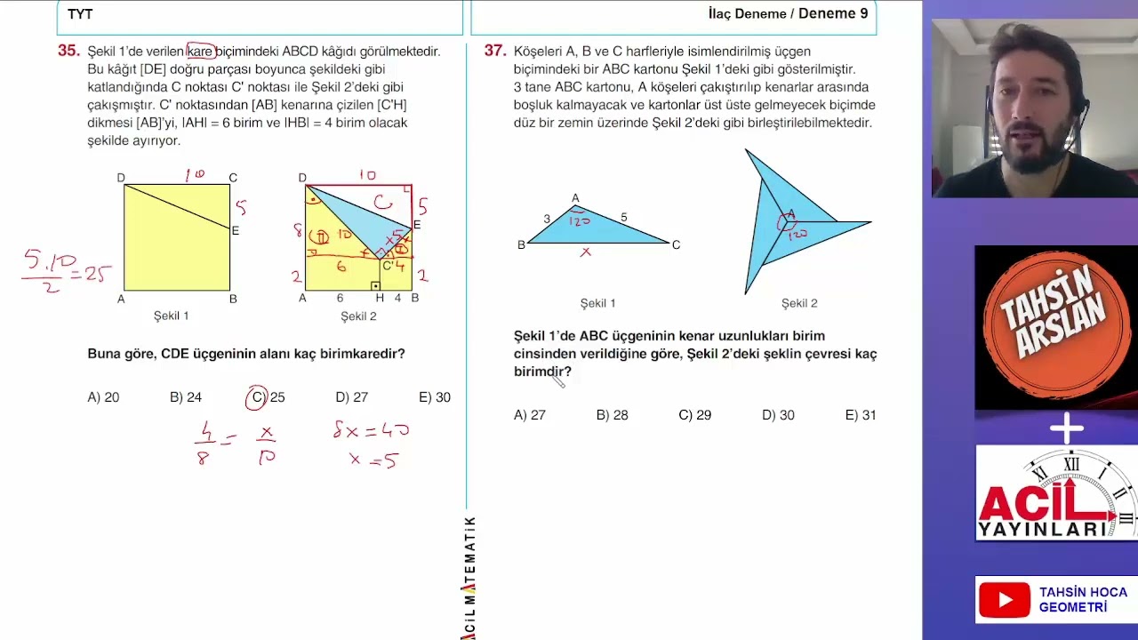 İLAÇ TYT DENEMESİ GEOMETRİ 9