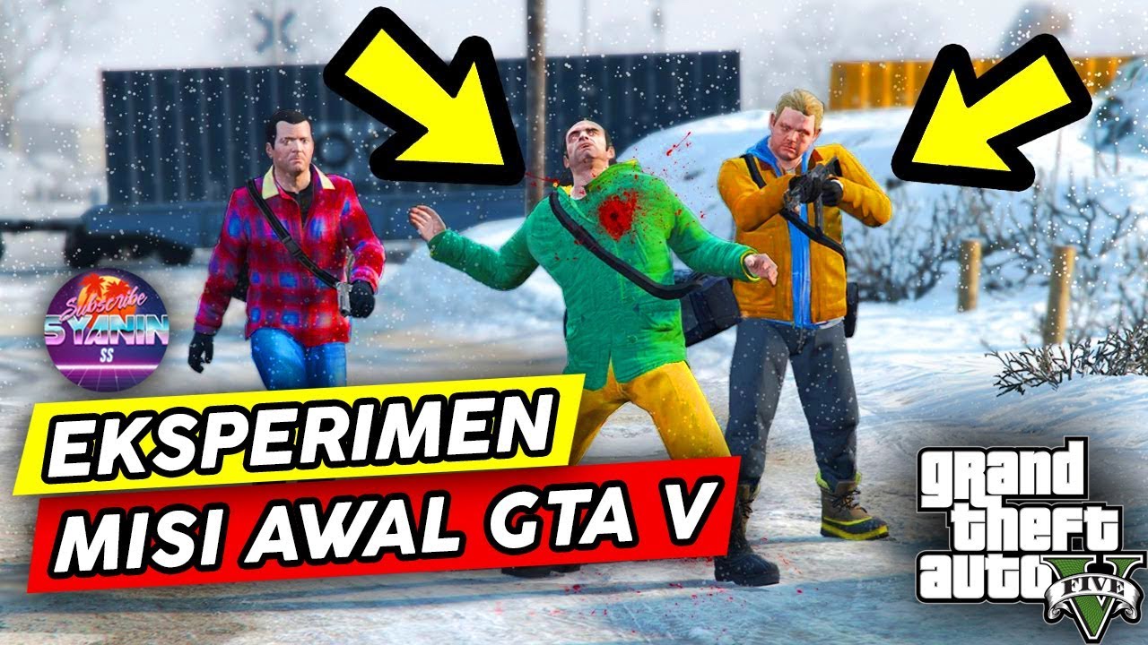 EKSPERIMEN MISI Menyelamatkan BRAD di AWAL MISI NO HOAX GTA 5 - Rahasia Misteri Easter Egg GTA V